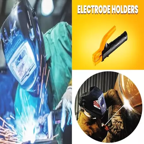 Malfah Enterprises Electrode Clamp Holder One-Handed Brass & Copper 500 A Current Rating for MMA Welding Machines, MFN (500 A)