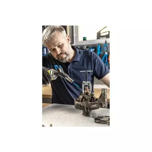 Hogert Technik Gas Blow Torch with Piezoelectric Ignition, Flame Adjustment Knob and 1.0 kW Power, HT2C505