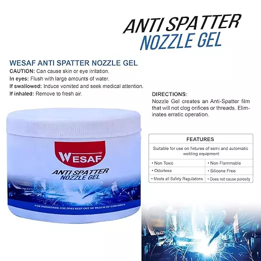 Wesaf 300 g Anti Spatter Nozzle Gel for Mig Gun Nozzles and Contact Tips