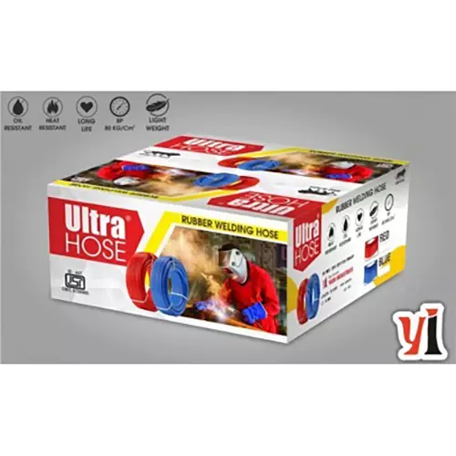 ULTRA HOSE High Pressure Hose Pipe 25 m Length of Each Red & Blue 80 Kg/cm² (Pack of 2)