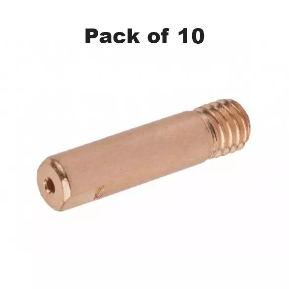 APS Contact Tip 0.8 mm Wire Size M6 x 25 mm, CuCrZr for N15 Torch, EB1108L (Pack of 10)