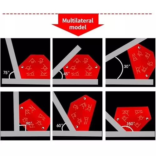 Schrodinger15 Welding Positioner Holder Locator Metal Red, SCHRO111063 (Pack of 6 pcs)