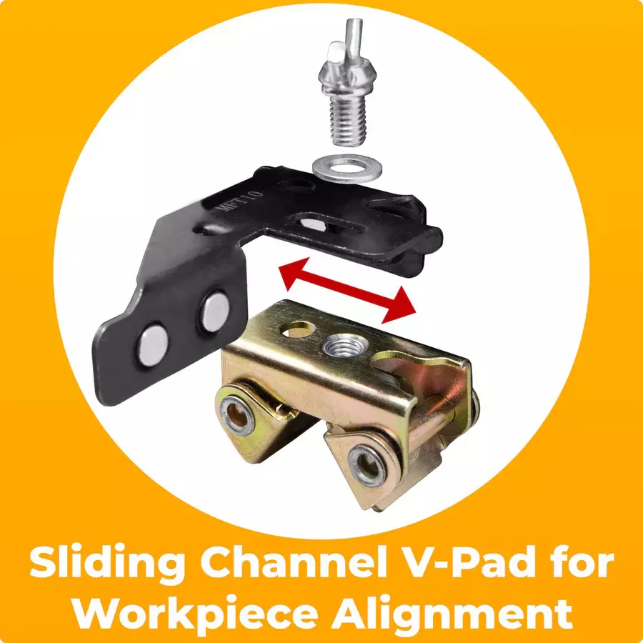 Hawk Adjustable Magnetic Tab Holder V Shape Base for Tack Welding and Fabrication, MFT10