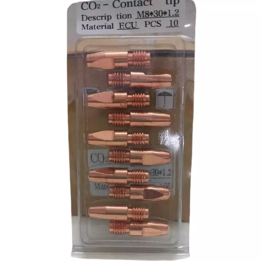 SHIV ALASKA MIG Welding Torch Contact Tips (M8x30x1.2 mm) (Set of  10 Pcs)