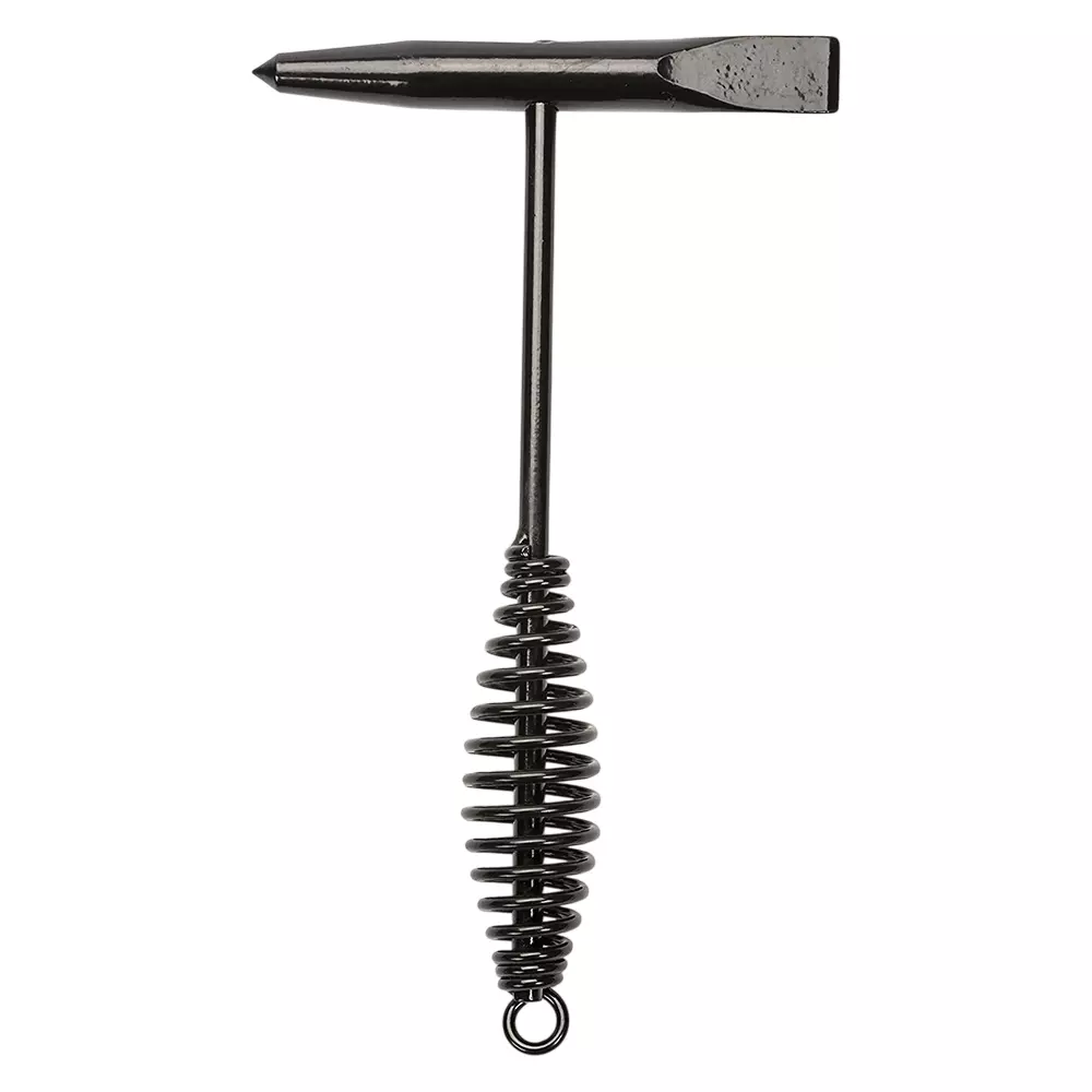 Elysian Double Chisel Welding Chipping Hammer with Helical Spring Grip 254 mm Length Black Steel for Industrial Use
