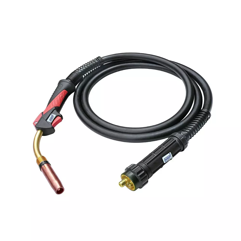 HMP Gas Cooled MIG Torch 3 m Length Euro Connection 0.8 to 1.6 mm Wire Diameter, HMP 400 PRIME