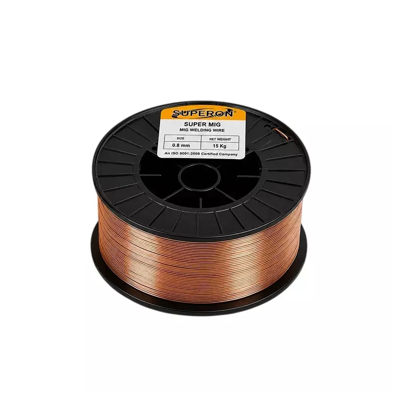 Superon Super 70S-6 Solid MIG Welding Wire Copper Coated 0.8 mm Diameter 15 Kg Weight (Pack of 5 Box)