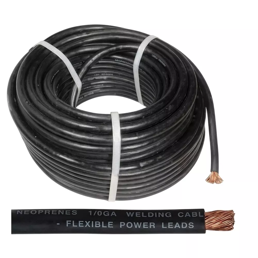 Comondo Welding Cable 300-400 A 35 sq mm Cable Size 20 m Cable Length Black Copper for Arc Welding, MIG, TIG, Inverter Welding Machines