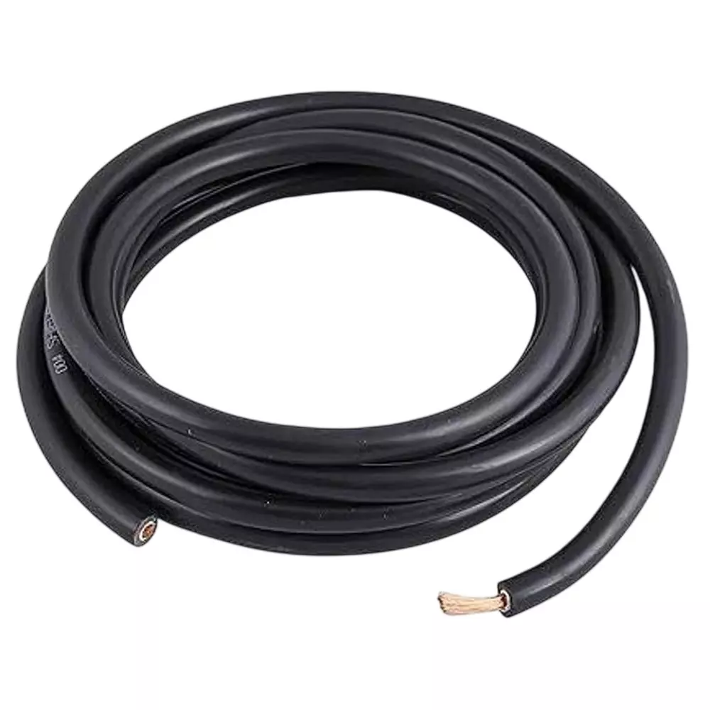 GENERIC Welding Cable Black 3 m Length Rubber & Copper 220 A Current Rating for Inverter Welding Machine