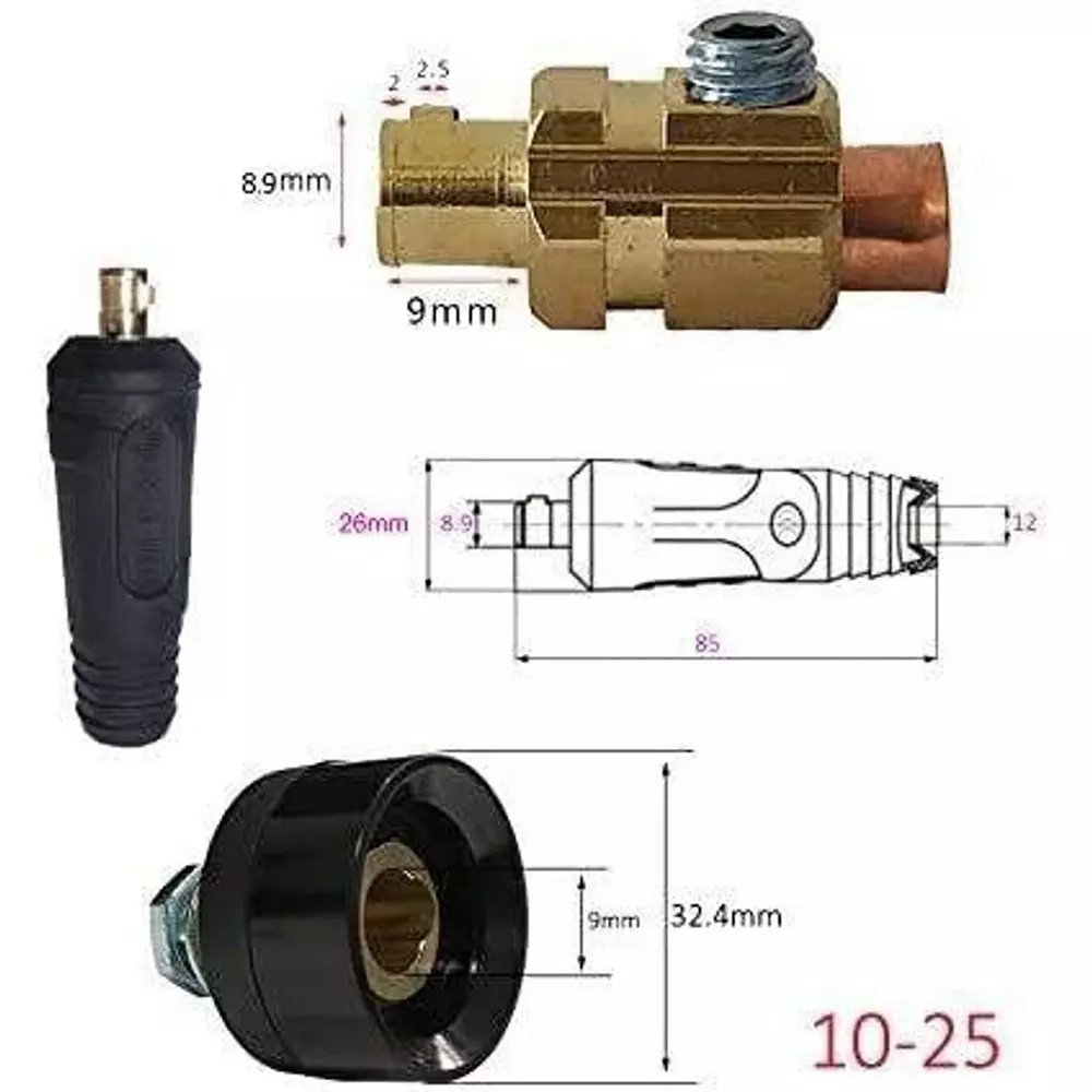 shiv-alaska-2-male-2-female-welding-machine-cable-connector-10-25-mm-brass-220-amp