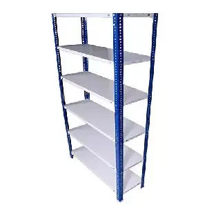 Buy Menage 72x36x12 Inch 16 Angle Metal Black and Ivory Slotted Angle ...