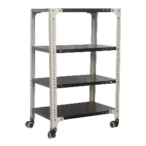 Buy Menage Metal Black and Ivory Slotted Angle Rack (Height 24-72 Inch ...