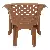 Nilkamal Solocane Plastic Mid Back with Arm Chair for Dining Room, Bedroom Pear Wood 41